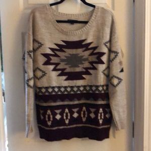 Tan multi colored American Eagle Sweater